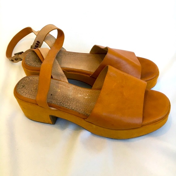 Seychelles Leather Suede Sandals Platform Shoes Size 11 42 Anthropologie Evereve - Picture 9 of 16
